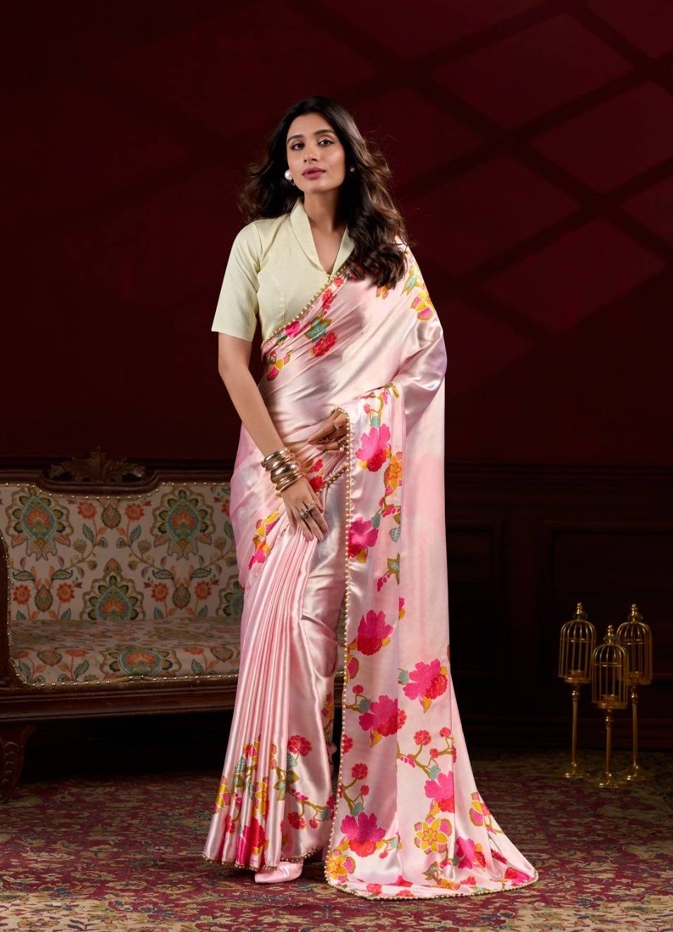Dc-02 By Fashid Wholesale 01 To 04 Series Indian Traditional Wear Collection Beautiful Stylish Fancy Colorful Party Wear & Occasional Wear Japan Satin Silk Sarees At Wholesale Price