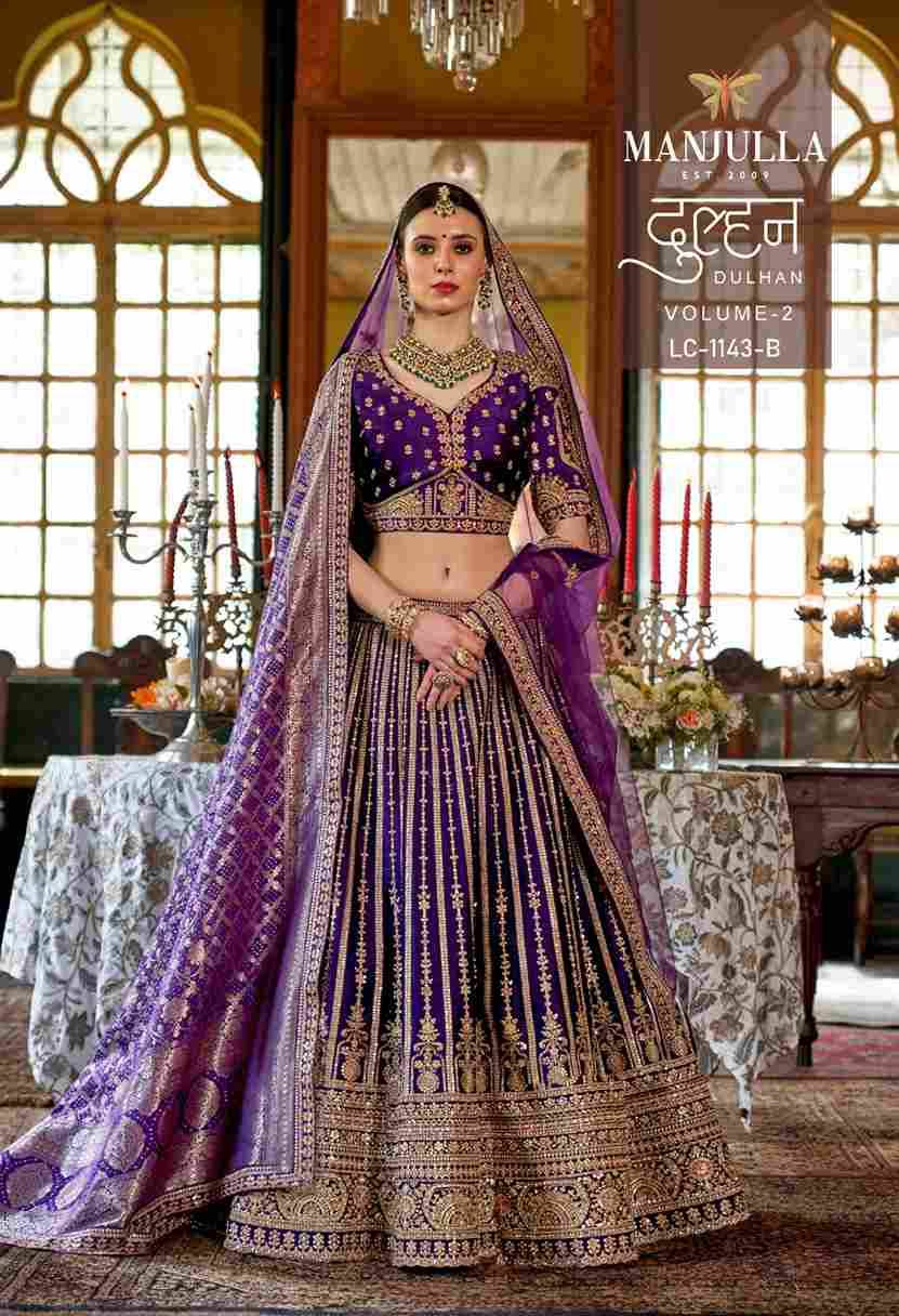 Dulhan Vol-2 By Manjulla Bridal Wear Collection Beautiful Stylish Colorful Fancy Party Wear & Occasional Wear Banarasi Silk Lehengas At Wholesale Price