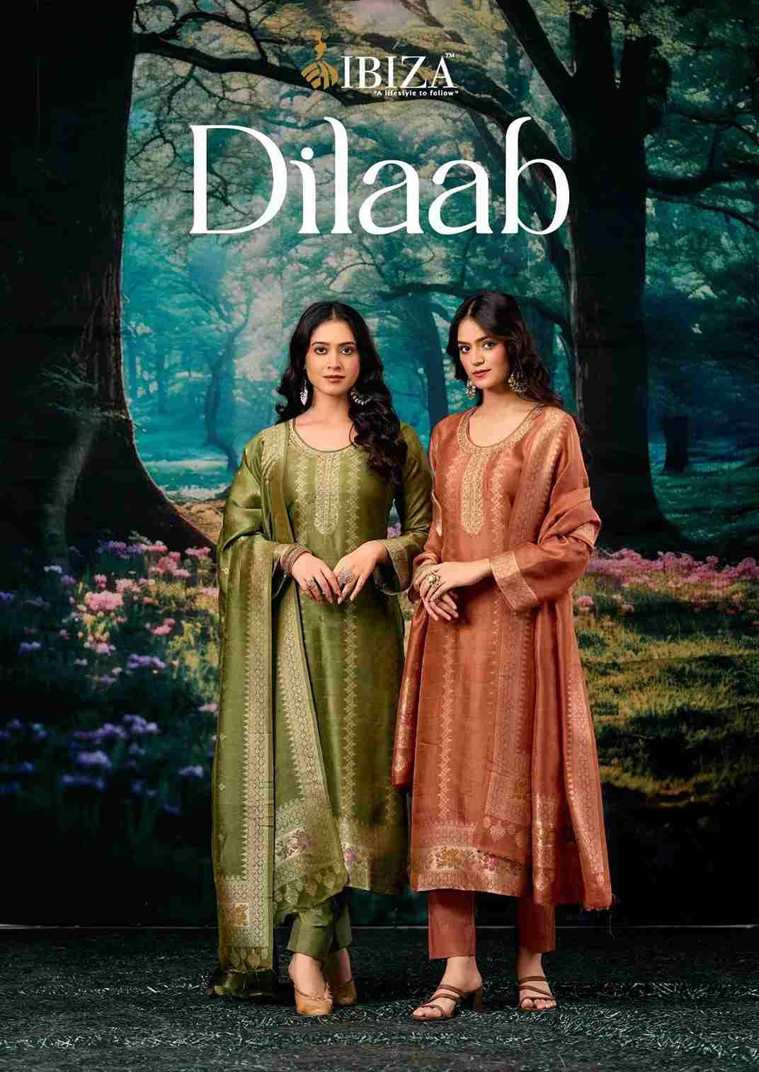 Dilaab By Ibiza 2601 To 2604 Series Beautiful Festive Suits Colorful Stylish Fancy Casual Wear & Ethnic Wear Pure Jacquard Silk Dresses At Wholesale Price