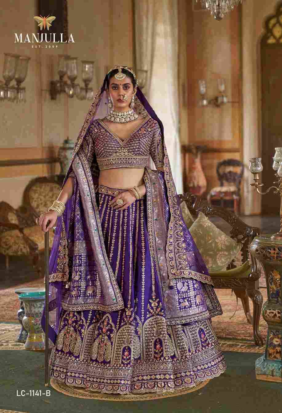 Dulhan Vol-1 By Manjulla Bridal Wear Collection Beautiful Stylish Colorful Fancy Party Wear & Occasional Wear Banarasi Silk Lehengas At Wholesale Price