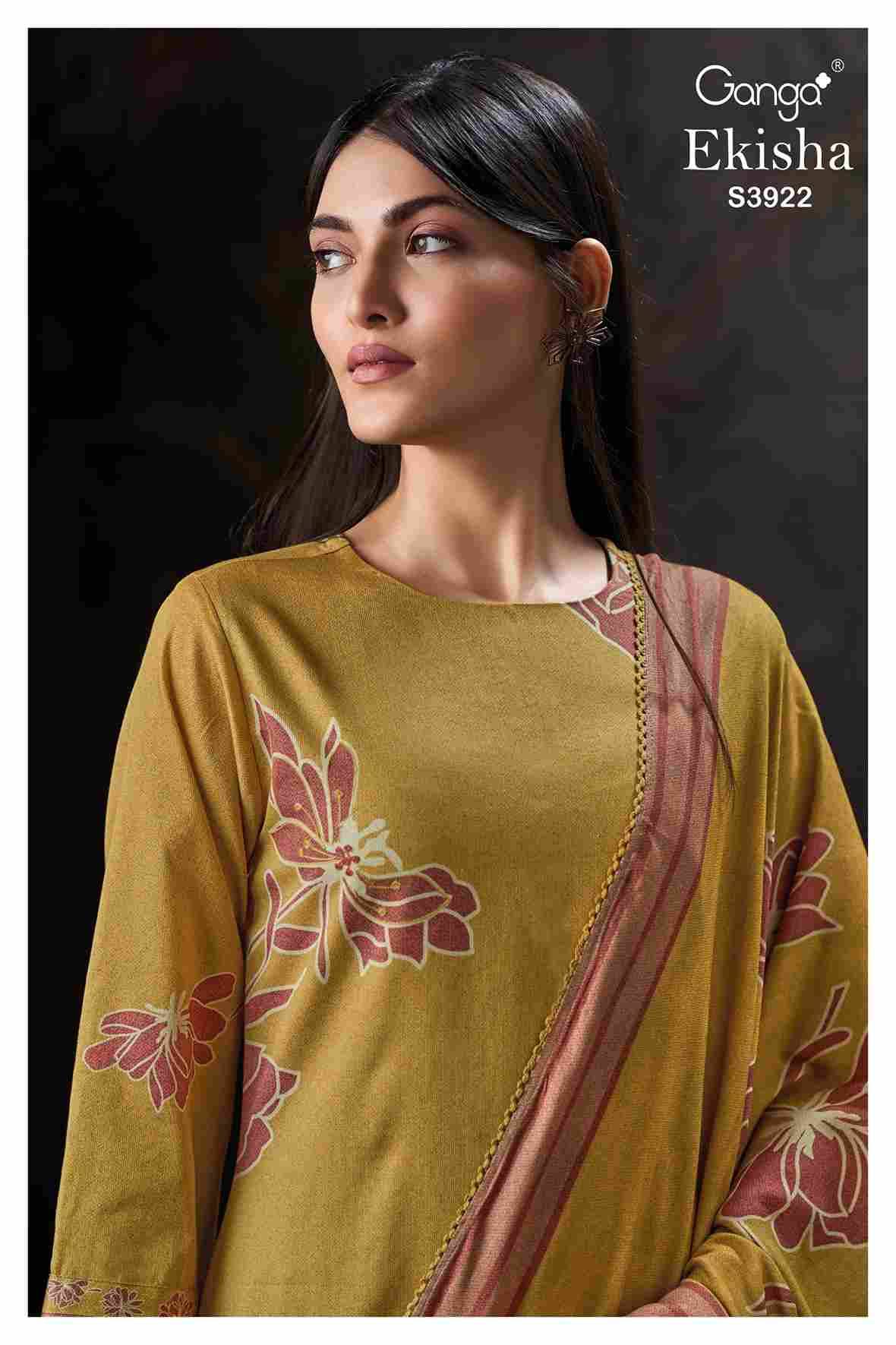 Ekisha-3922 By Ganga Fashion 3922-A To 3922-D Series Beautiful Festive Suits Colorful Stylish Fancy Casual Wear & Ethnic Wear Corduroy Dresses At Wholesale Price