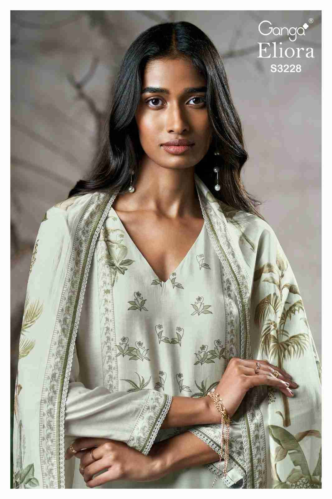 Eliora-3228 By Ganga Fashion 3228-A To 3228-C Series Beautiful Festive Suits Colorful Stylish Fancy Casual Wear & Ethnic Wear Pure Bemberg Silk Dresses At Wholesale Price