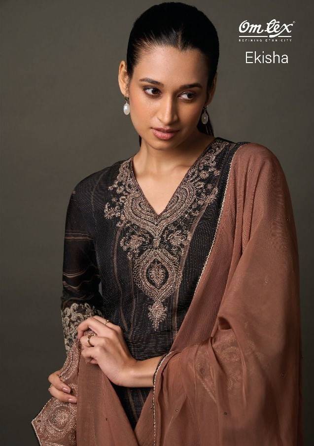 Ekisha By Om Tex 8181-A To 8181-D Series Beautiful Festive Suits Colorful Stylish Fancy Casual Wear & Ethnic Wear Khadi Silk Dresses At Wholesale Price