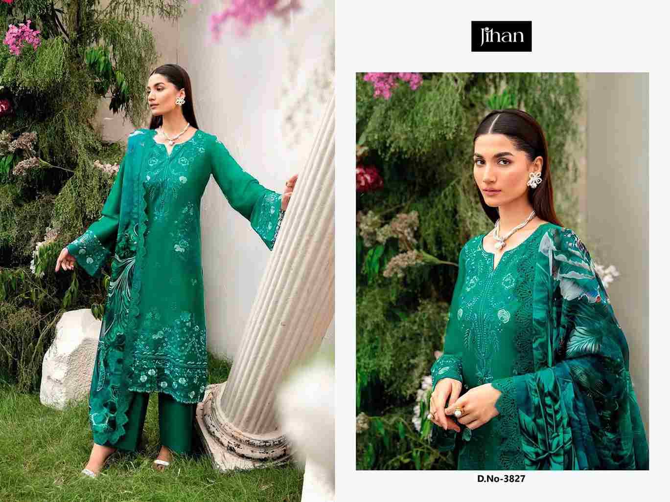 Elan Vol-1 By Jihan 3826 To 3838 Series Designer Pakistani Suits Beautiful Fancy Stylish Colorful Party Wear & Occasional Wear Pure Cotton Dresses At Wholesale Price