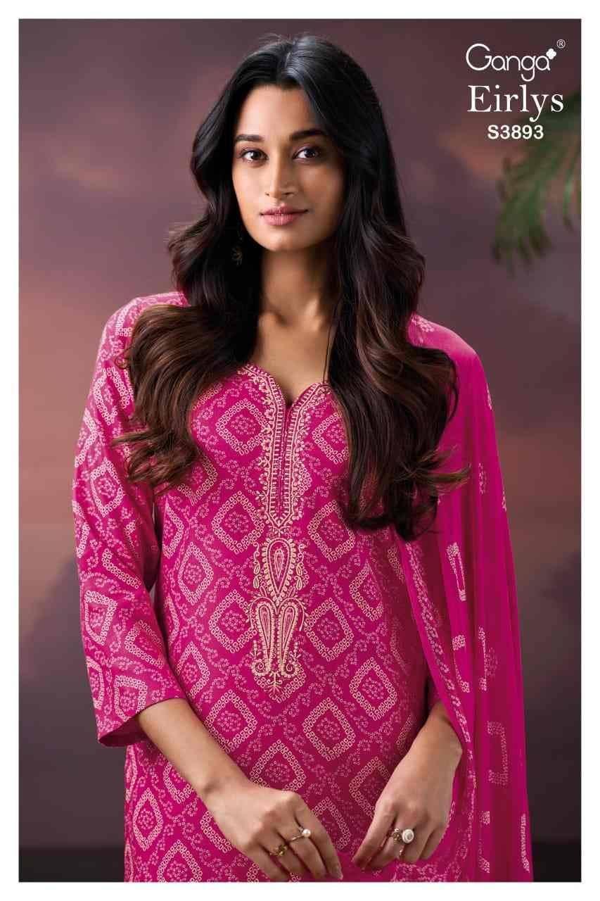 Eirlys-3893 By Ganga Fashion 3893-A To 3893-D Series Beautiful Festive Suits Colorful Stylish Fancy Casual Wear & Ethnic Wear Pure Pashmina Dresses At Wholesale Price
