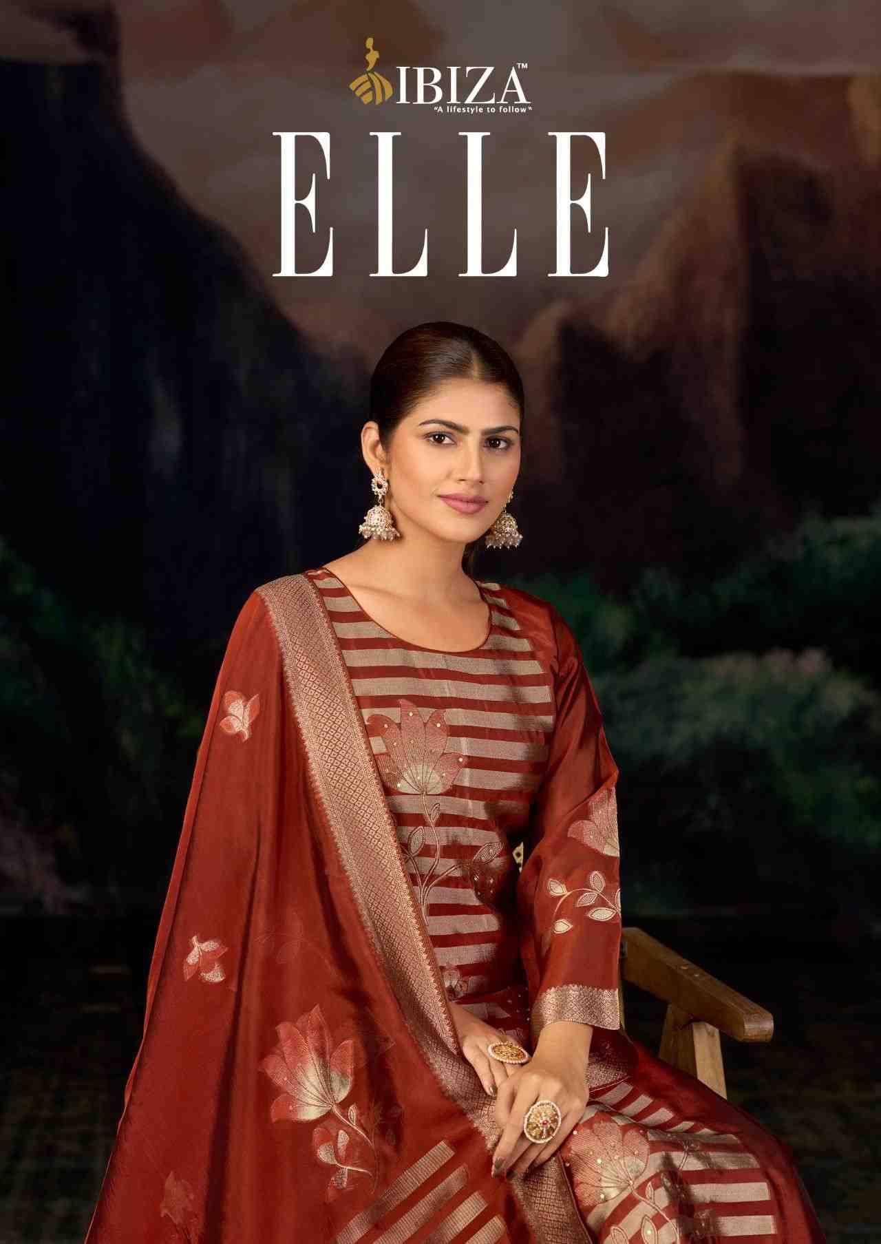 Elle By Ibiza 2651 To 2654 Series Beautiful Festive Suits Colorful Stylish Fancy Casual Wear & Ethnic Wear Pure Bangalori Silk Jacquard Dresses At Wholesale Price