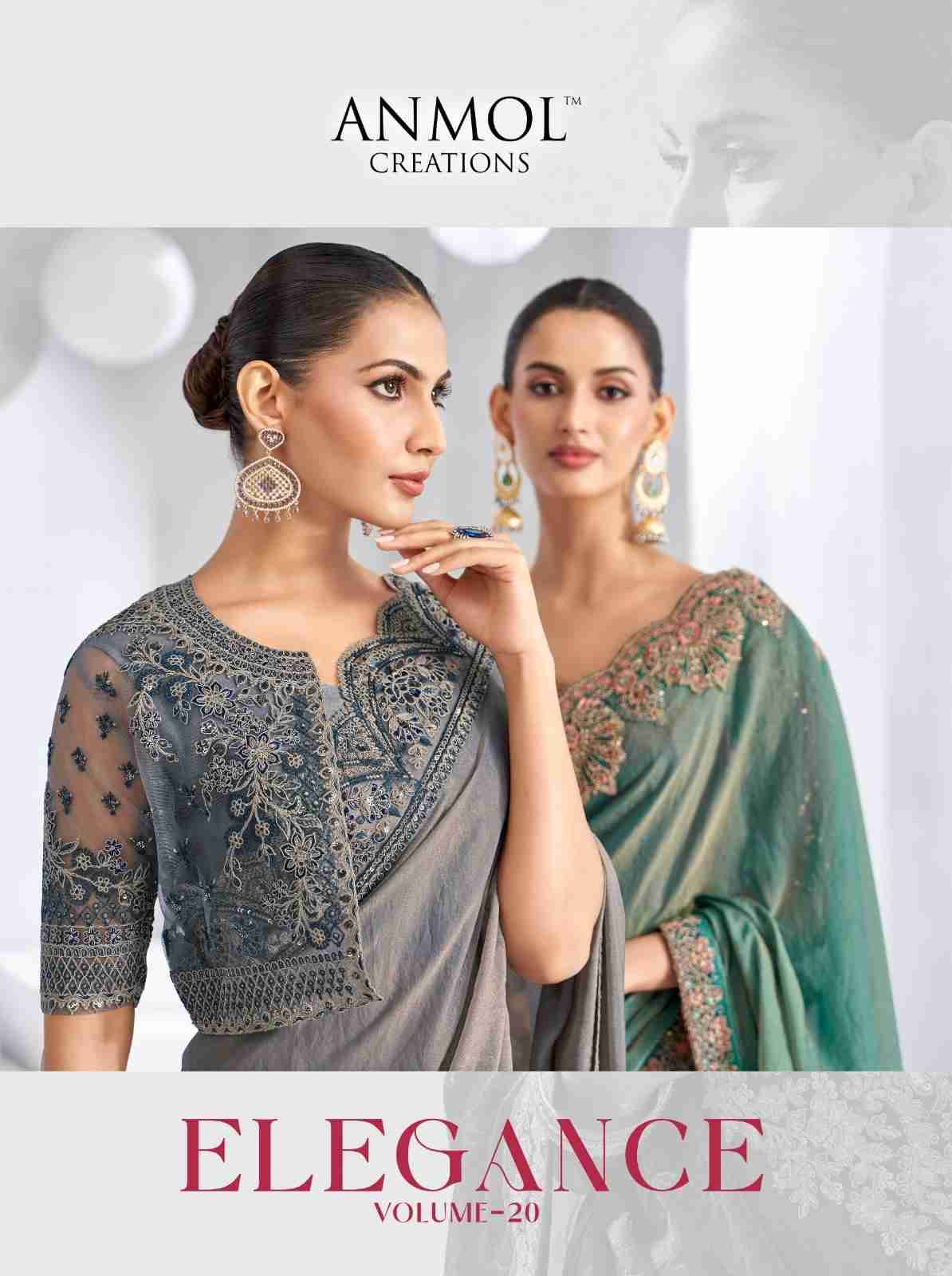 Elegance Vol-20 By Anmol Creation 15001 To 15016 Series Indian Traditional Wear Collection Beautiful Stylish Fancy Colorful Party Wear & Occasional Wear Fendy Sarees At Wholesale Price