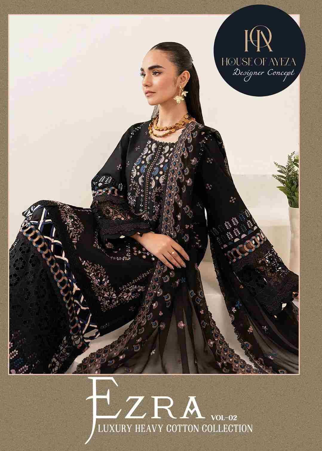 Ezra Vol-2 By House Of Ayeza 201 To 206 Series Beautiful Pakistani Suits Colorful Stylish Fancy Casual Wear & Ethnic Wear Pure Cotton Print Dresses At Wholesale Price