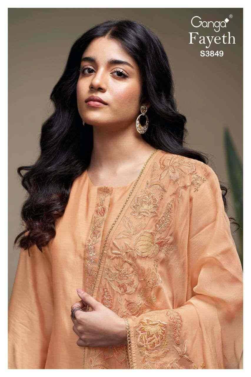 Fayeth-3849 By Ganga Fashion 3849-A To 3849-B Series Beautiful Festive Suits Colorful Stylish Fancy Casual Wear & Ethnic Wear Pure Bemberg Silk Dresses At Wholesale Price