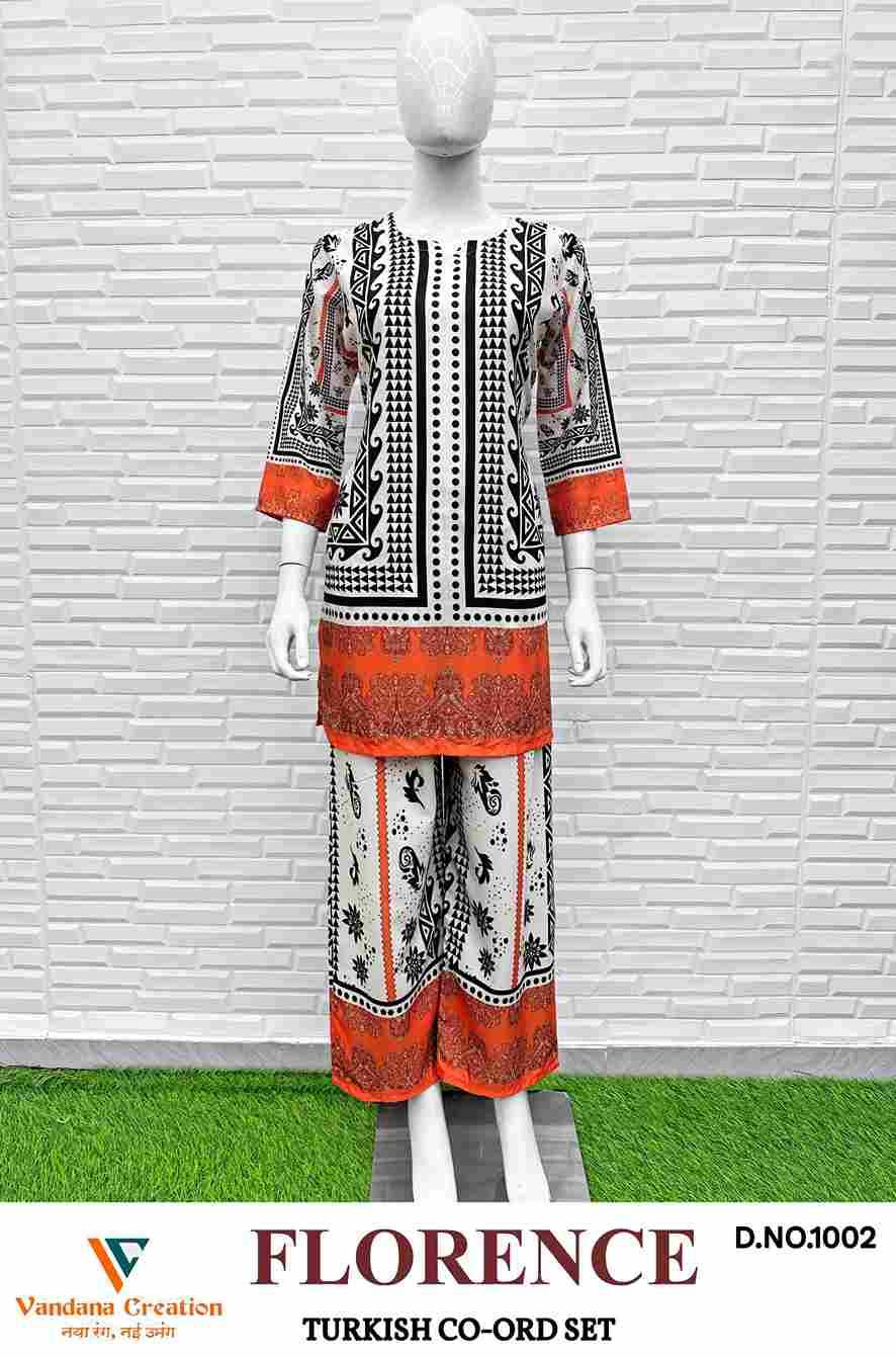 Florence By Vandana Creation 1001 To 1008 Series Designer Stylish Fancy Colorful Beautiful Party Wear & Ethnic Wear Collection Rayon Co-Ords Set At Wholesale Price