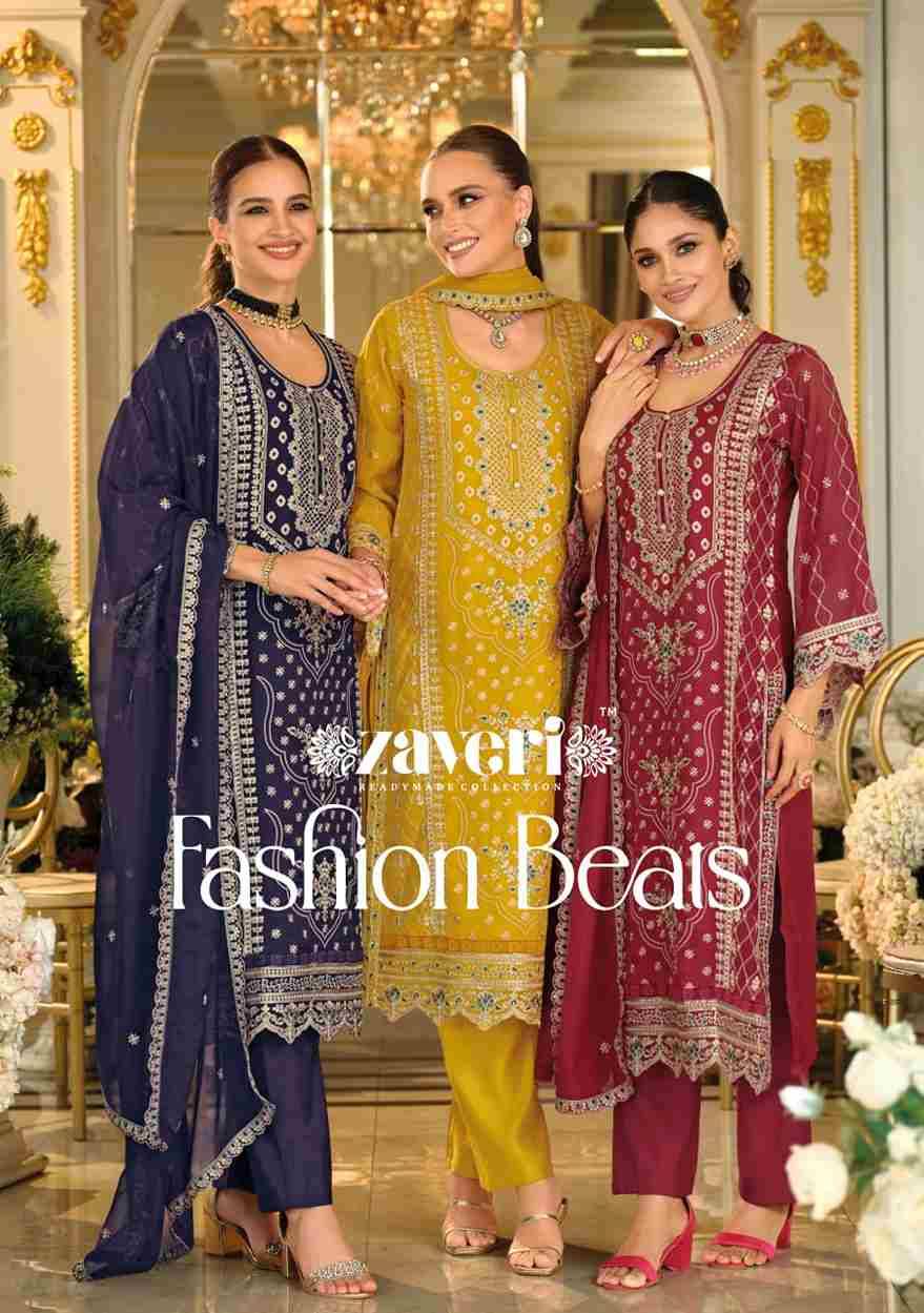 Fashion Beats By Zaveri 1895 To 1897 Series Designer Festive Suits Beautiful Fancy Colorful Stylish Party Wear & Occasional Wear Soft Organza Dresses At Wholesale Price