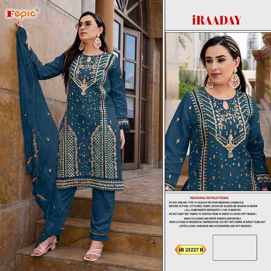 Fepic 21227 Colours By Fepic 21227-A To 21227-C Series Beautiful Pakistani Suits Colorful Stylish Fancy Casual Wear & Ethnic Wear Organza Embroidered Dresses At Wholesale Price