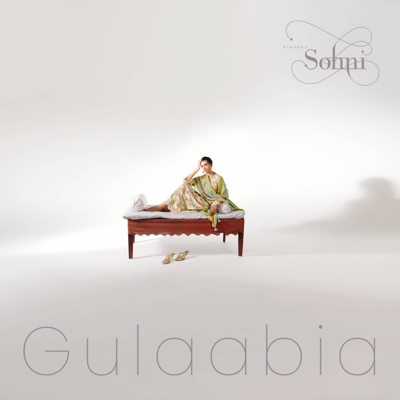 Gulaabia By Sohni 481 To 484 Series Beautiful Suits Colorful Stylish Fancy Casual Wear & Ethnic Wear Pure Bemberg Silk Jacquard Dresses At Wholesale Price