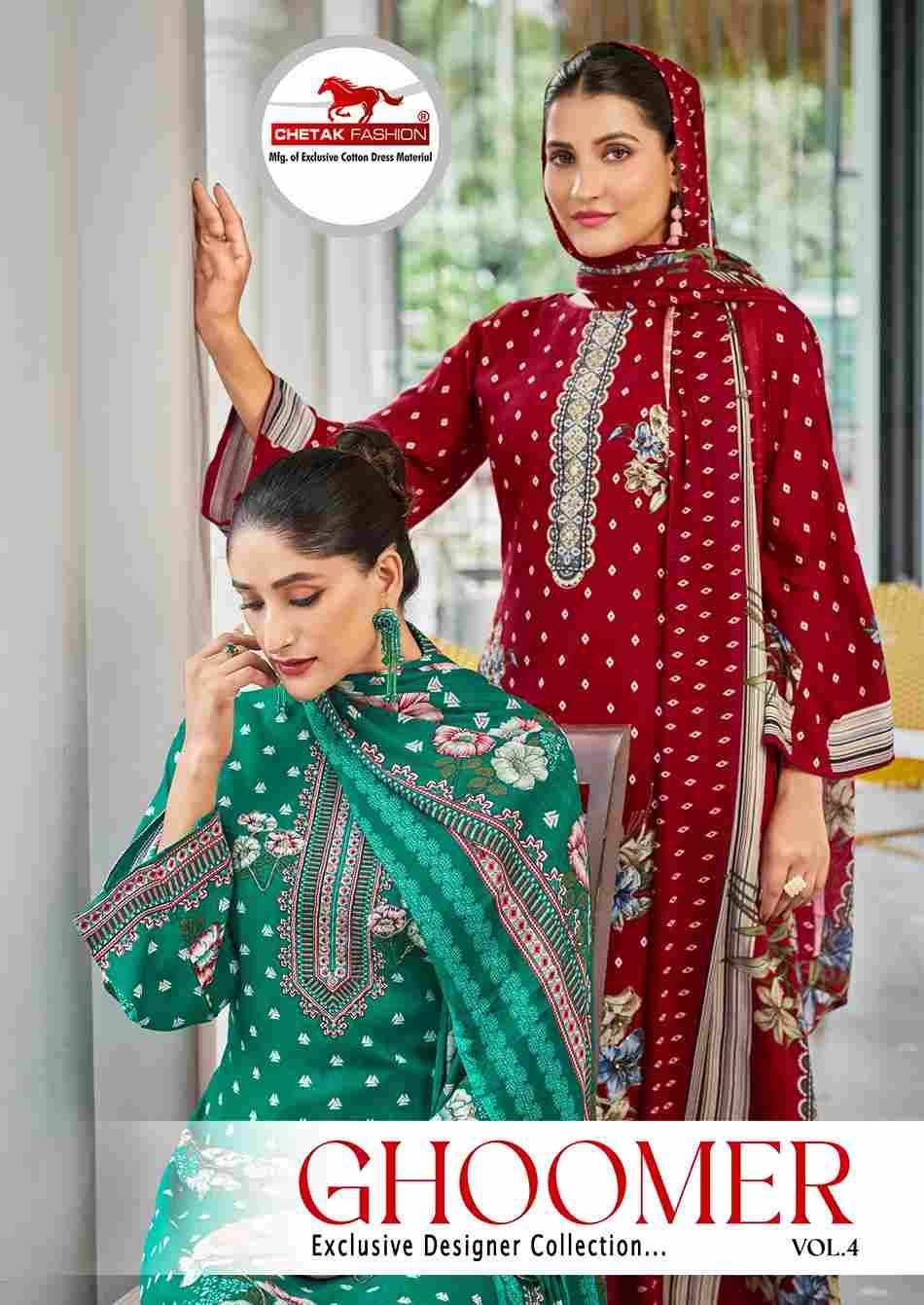 Ghoomar Vol-4 By Chetak Fashion 4001 To 4008 Series Beautiful Festive Suits Colorful Stylish Fancy Casual Wear & Ethnic Wear Rayon Cotton Print Dresses At Wholesale Price
