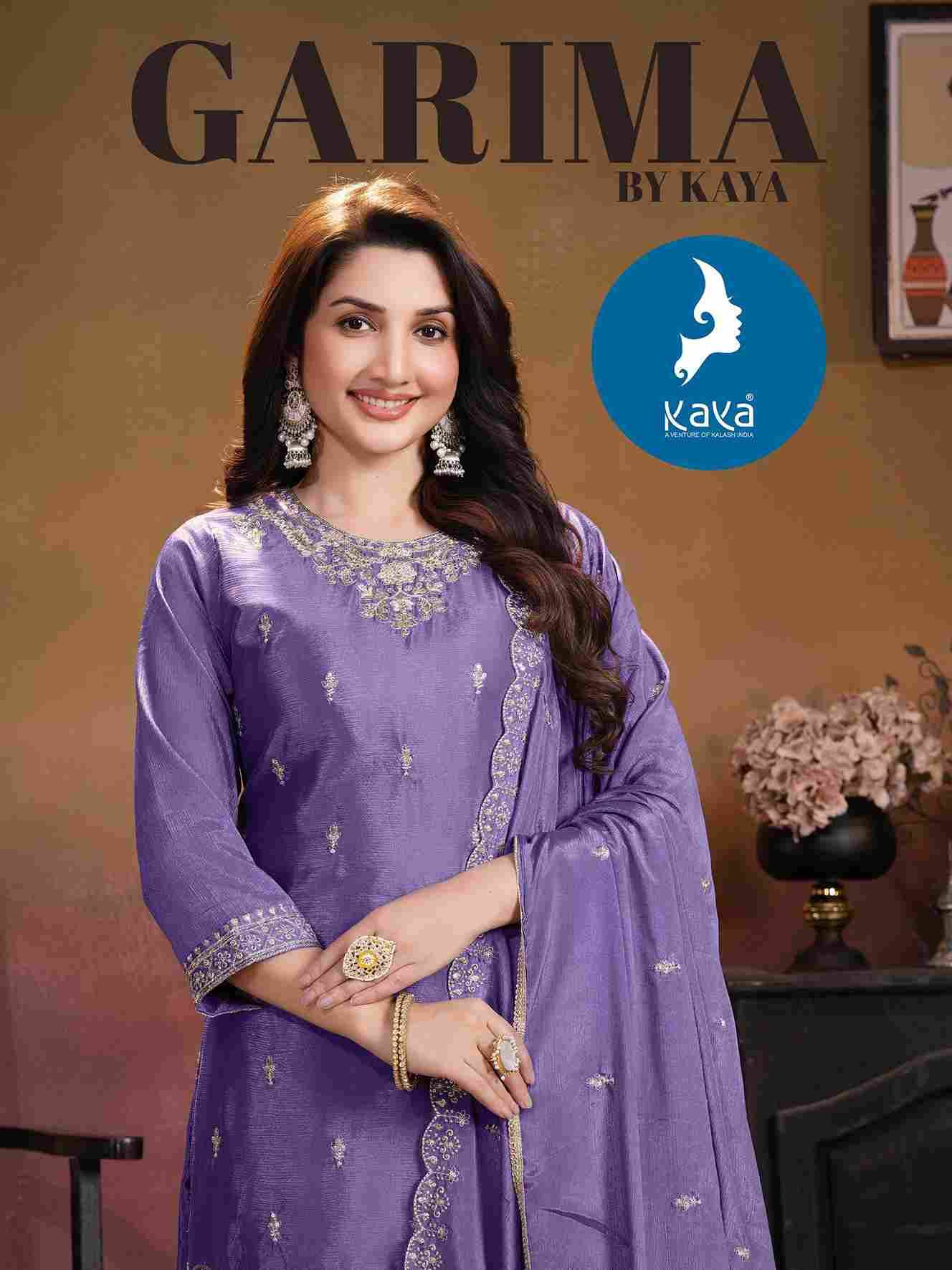 Garima By Kaya 01 To 06 Series Designer Festive Suits Beautiful Stylish Fancy Colorful Party Wear & Occasional Wear Chinnon Dresses At Wholesale Price
