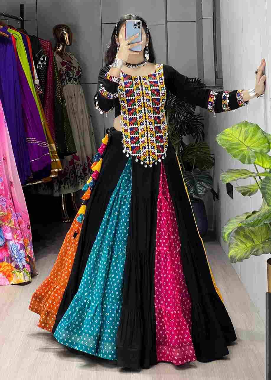 Gr-8075 By Fashid Wholesale Navratri Wear Collection Beautiful Stylish Colorful Fancy Party Wear & Occasional Wear Pure Rayon Lehengas At Wholesale Price