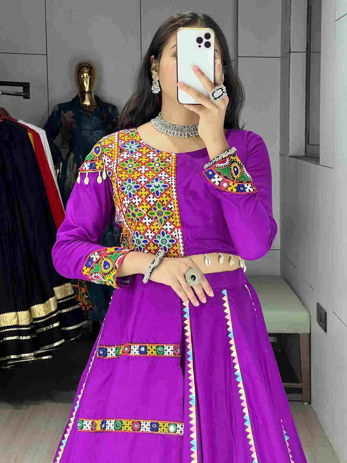 Gr-8045 By Fashid Wholesale Designer Beautiful Navratri Collection Occasional Wear & Party Wear Pure Rayon Cotton Lehengas At Wholesale Price