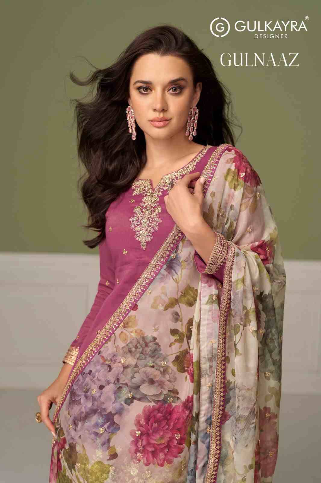 Gulnaaz By Gulkayra Designer 7560-A To 7560-C Series Beautiful Festive Suits Colorful Stylish Fancy Casual Wear & Ethnic Wear Simar Silk Dresses At Wholesale Price