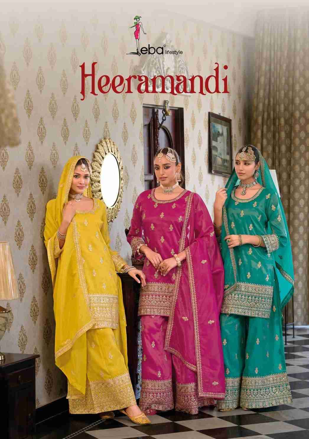 Heeramandi By Eba Lifestyle 1848 To 1850 Series Beautiful Sharara Suits Colorful Stylish Fancy Casual Wear & Ethnic Wear Simmer Embroidery Dresses At Wholesale Price