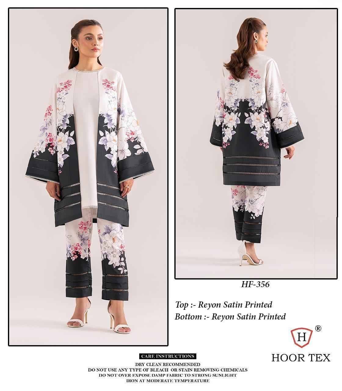 Hoor Tex Hit Design HF-356 By Hoor Tex Designer Stylish Fancy Colorful Beautiful Party Wear & Ethnic Wear Collection Rayon Satin Co-Ord At Wholesale Price
