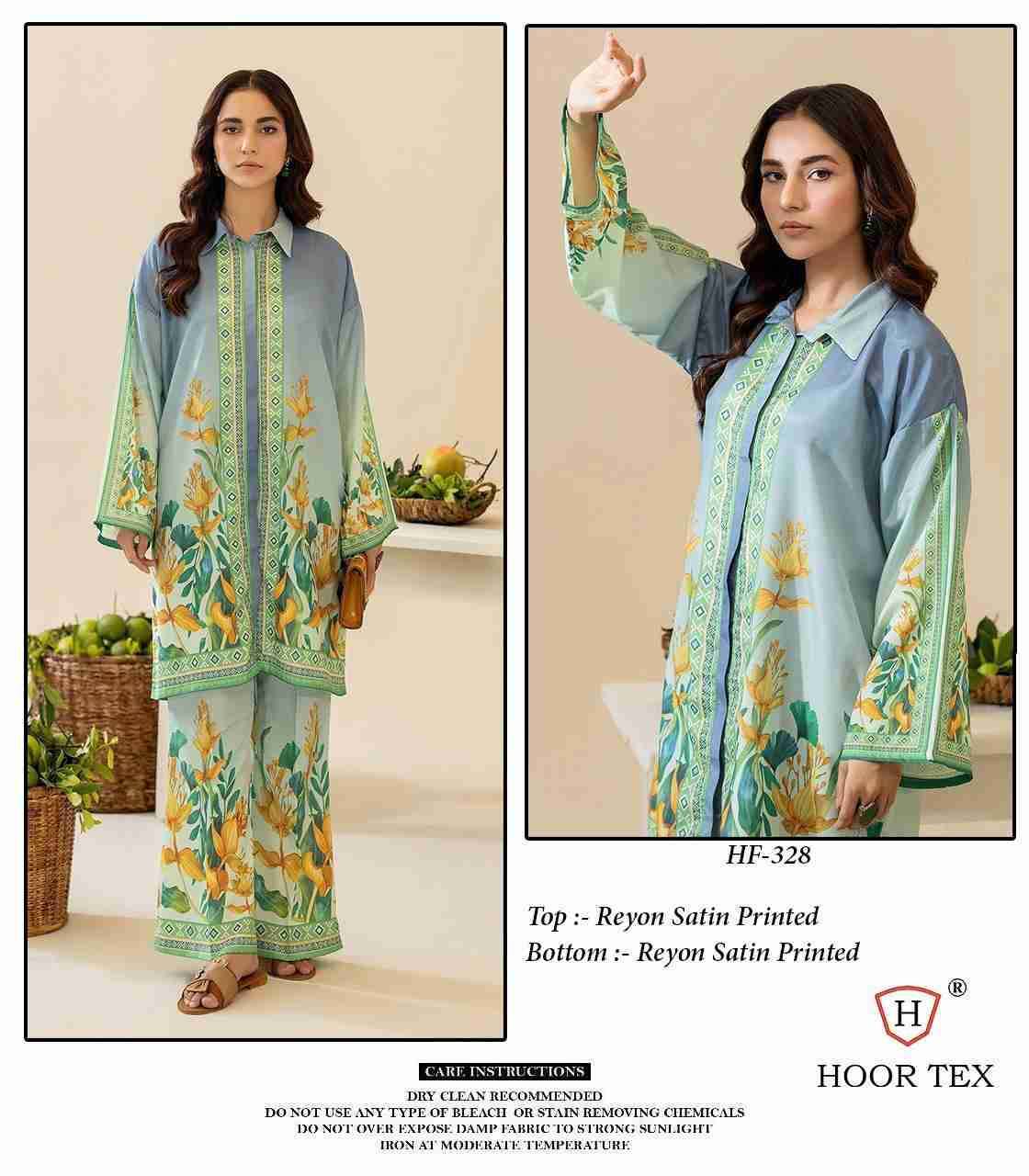 Hoor Tex Hit Design HF-327 Series By Hoor Tex HF-327 To HF-336 Series Designer Stylish Fancy Colorful Beautiful Casual Wear & Ethnic Wear Imported Rayon Satin Co-Ords At Wholesale Price