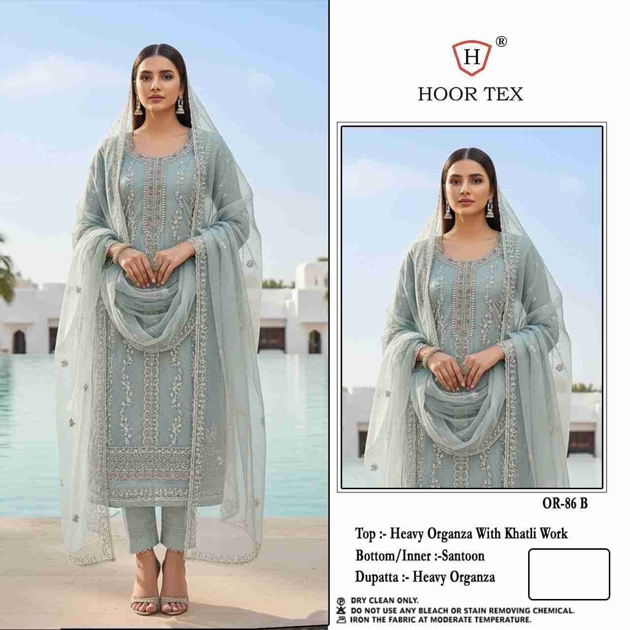 Hoor Tex Hit Design OR-86 Colours By Hoor Tex OR-86-A To OR-86-D Series Beautiful Pakistani Suits Stylish Colorful Fancy Casual Wear & Ethnic Wear Heavy Organza Embroidered Dresses At Wholesale Price