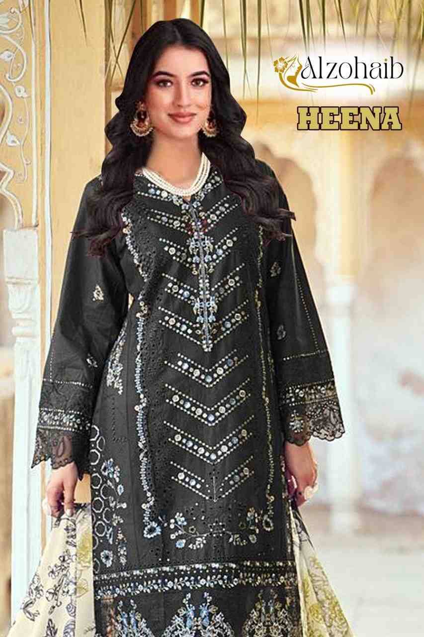 Heena By Alzohaib 1326 To 1327 Series Beautiful Pakistani Suits Stylish Fancy Colorful Party Wear & Occasional Wear Pure Cotton Print Dresses At Wholesale Price