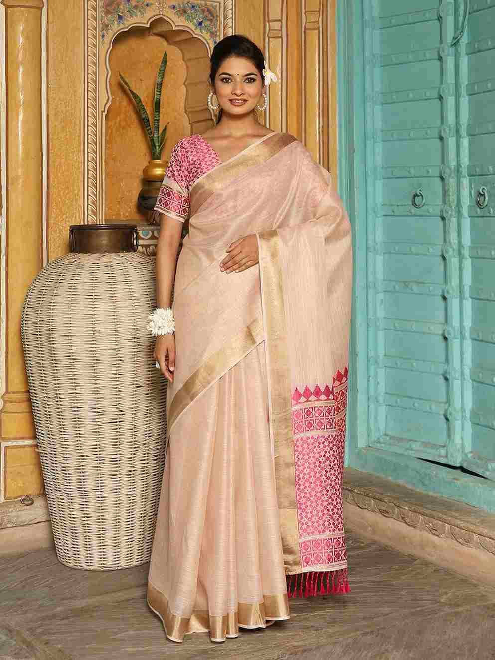 Henoi Threads By Fashid Wholesale 1001 To 1006 Indian Traditional Wear Collection Beautiful Stylish Fancy Colorful Party Wear & Occasional Wear Linen Sarees At Wholesale Price