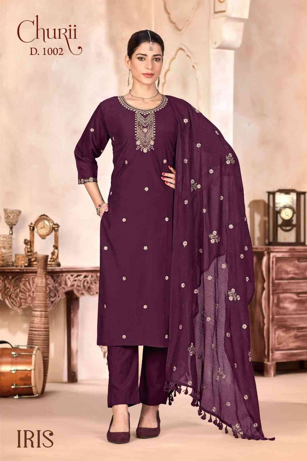 Iris By Churii 1001 To 1006 Series Beautiful Festive Suits Colorful Stylish Fancy Casual Wear & Ethnic Wear Soft Viscose Dresses At Wholesale Price