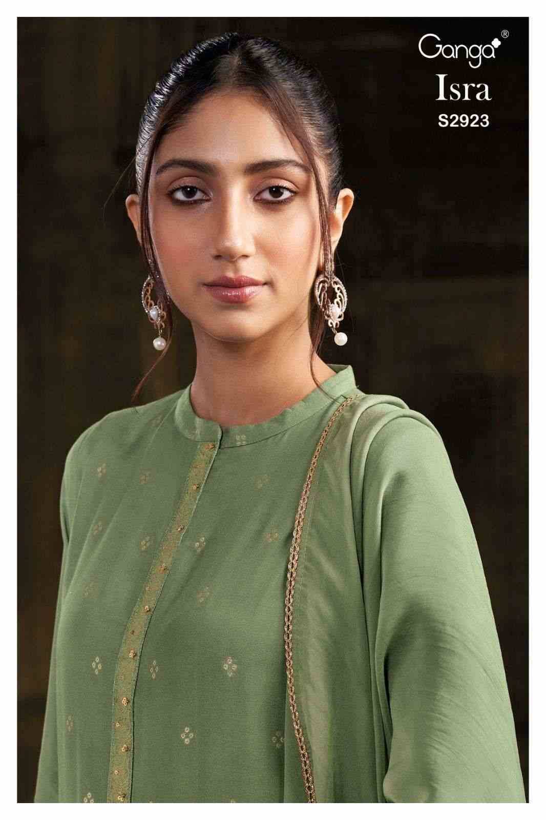 Isra-2923 By Ganga Fashion 2923-A To 2923-B Series Beautiful Festive Suits Colorful Stylish Fancy Casual Wear & Ethnic Wear Pure Viscose Silk Dresses At Wholesale Price