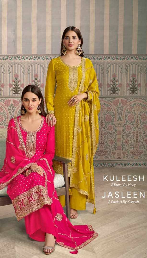 Jasleen By Kuleesh 75481 To 75484 Series Designer Festive Suits Collection Beautiful Stylish Fancy Colorful Party Wear & Occasional Wear Silk Dresses At Wholesale Price