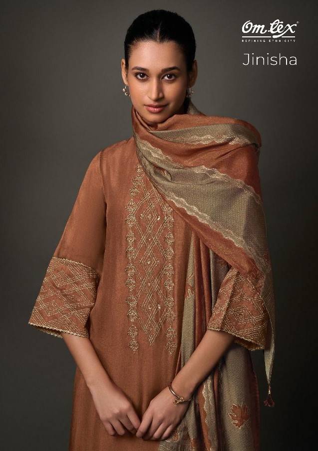 Jinisha By Om Tex 8091-A To 8091-D Series Beautiful Festive Suits Colorful Stylish Fancy Casual Wear & Ethnic Wear Silk Dresses At Wholesale Price