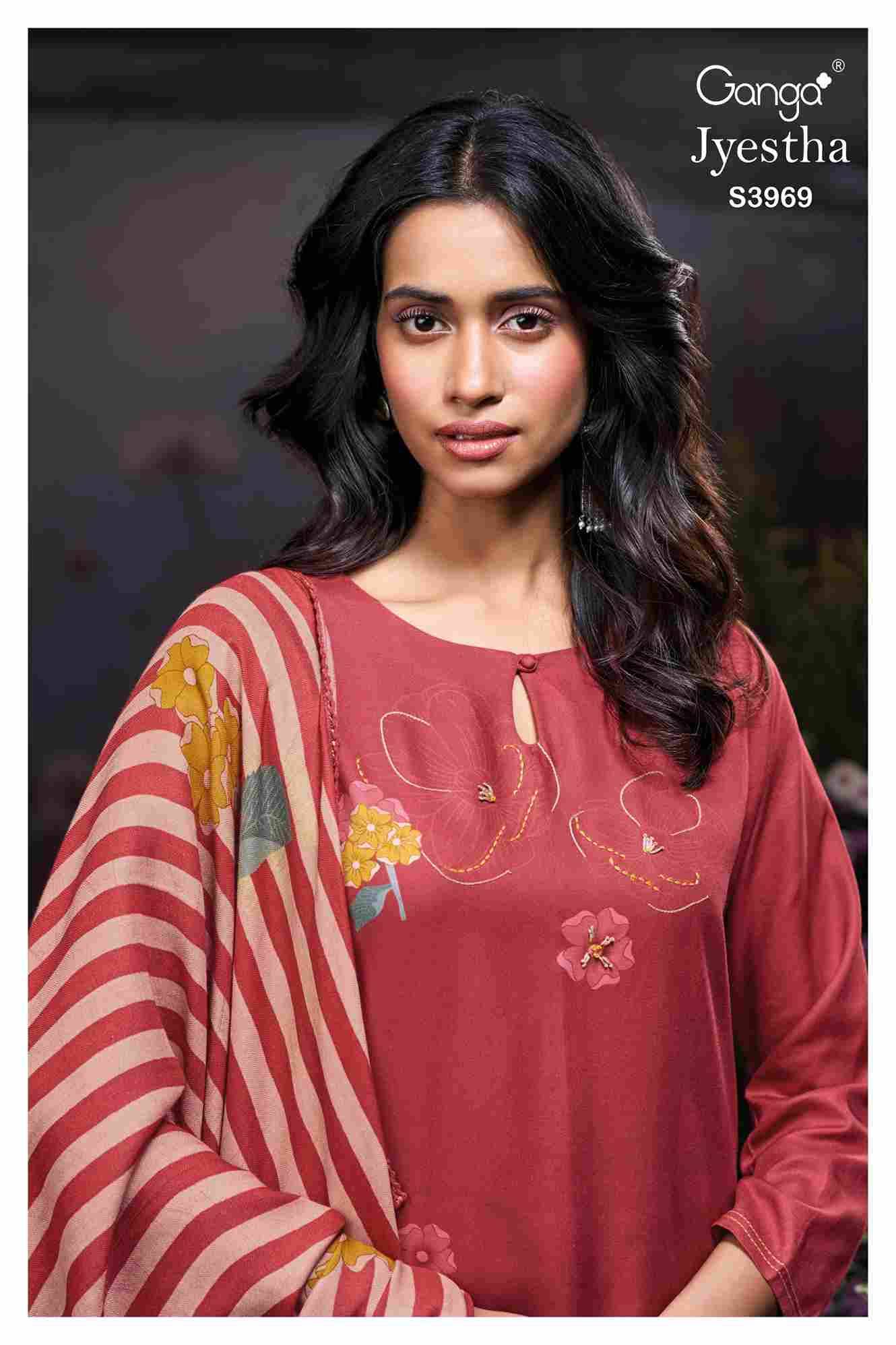 Jyestha-3969 By Ganga Fashion 3969-A To 3969-D Series Beautiful Festive Suits Colorful Stylish Fancy Casual Wear & Ethnic Wear Pure Pashmina Dresses At Wholesale Price