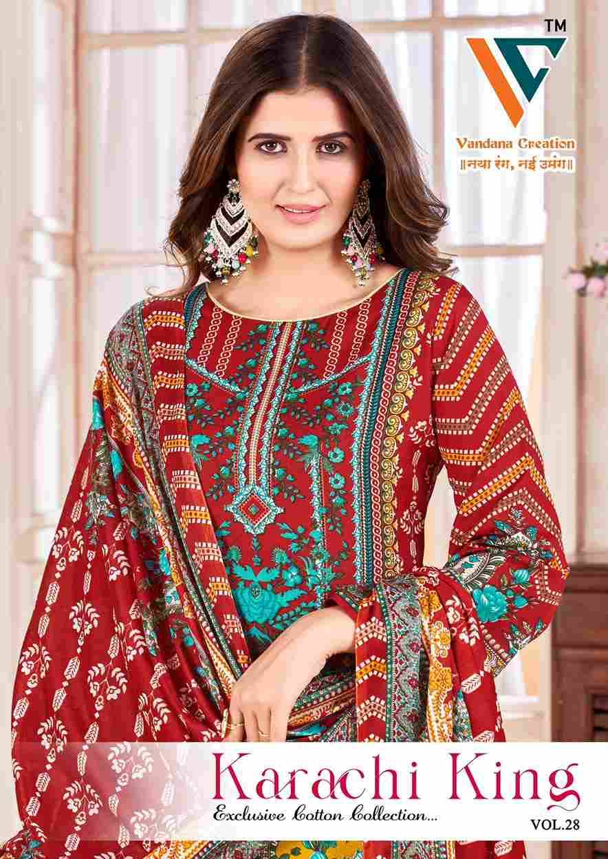 Karachi King Vol-28 By Vandana Creation 2801 To 2808 Series Beautiful Festive Suits Stylish Fancy Colorful Casual Wear & Ethnic Wear Cotton Print Dresses At Wholesale Price
