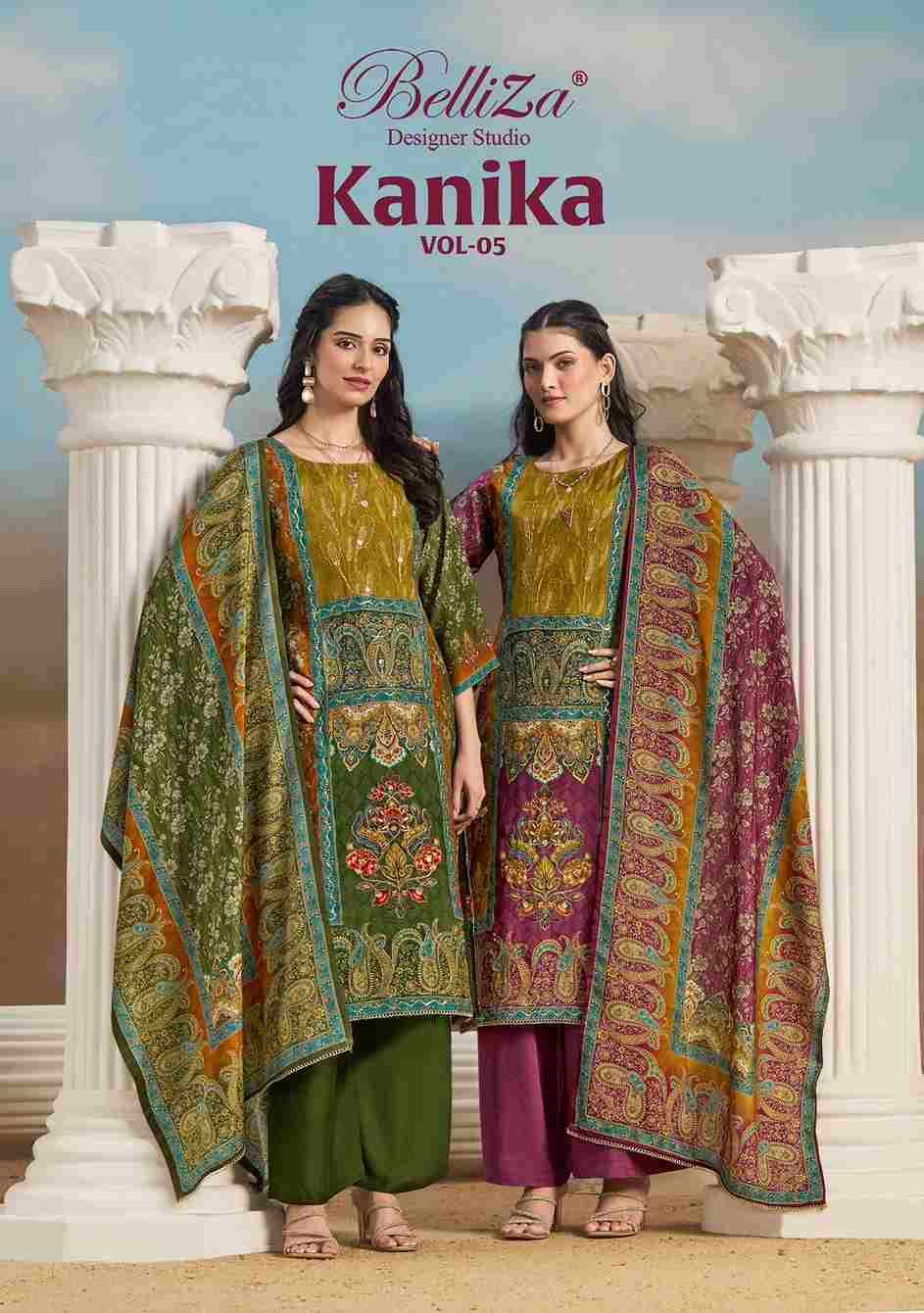Kanika Vol-5 By Belliza 885-001 To 885-003 Series Beautiful Festive Suits Stylish Fancy Colorful Casual Wear & Ethnic Wear Pure Viscose Muslin Print Dresses At Wholesale Price
