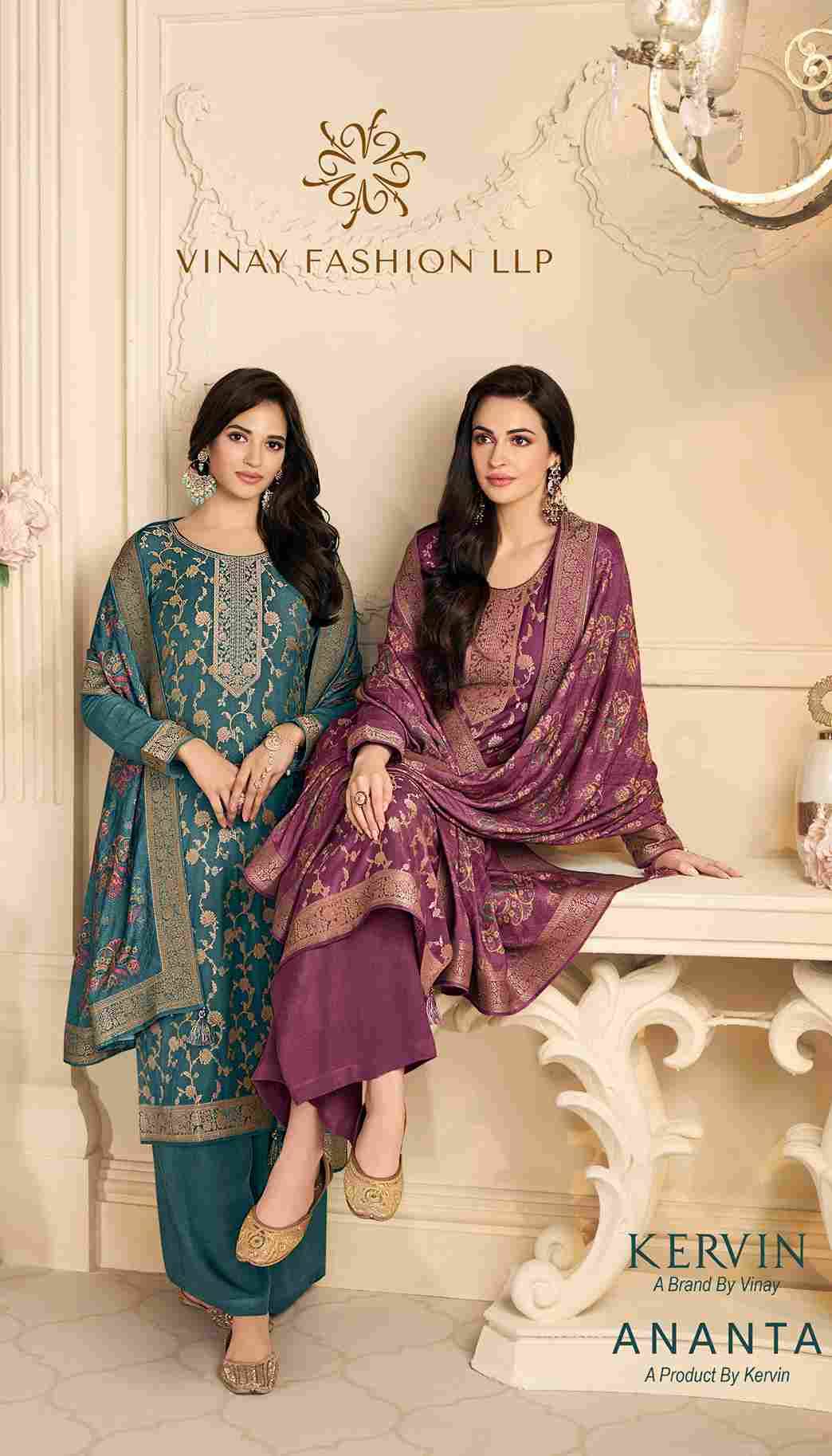 Kervin Ananta By Vinay Fashion 76021 To 76025 Series Beautiful Suits Colorful Stylish Fancy Casual Wear & Ethnic Wear Viscose Pashmina Dresses At Wholesale Price