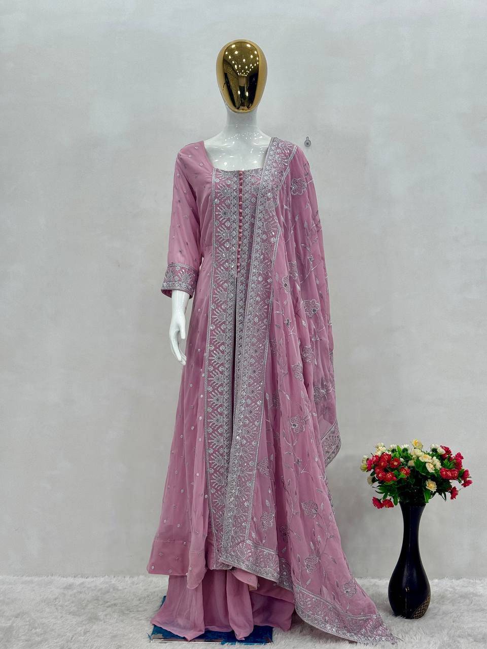 Kf-1656 By Fashid Wholesale Beautiful Stylish Festive Suits Fancy Colorful Casual Wear & Ethnic Wear & Ready To Wear Faux Georgette Dresses At Wholesale Price