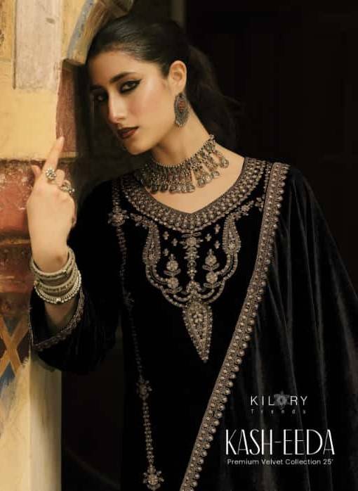Kash-Eeda By Kilory 1 To 6 Series Beautiful Festive Suits Colorful Stylish Fancy Casual Wear & Ethnic Wear Pure Velvet Dresses At Wholesale Price