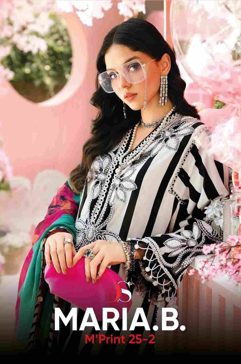 Maria.B. Mprint-25 Vol-2 By Deepsy Suits 1331 To 1338 Series Pakistani Stylish Beautiful Colourful Printed & Embroidered Party Wear & Occasional Wear Pure Cotton Dresses At Wholesale Price