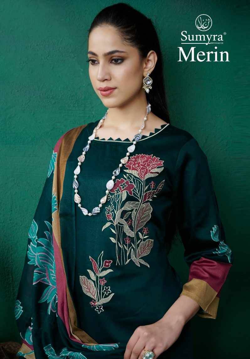 Merin By Sumyra 3001 To 3004 Series Beautiful Festive Suits Stylish Fancy Colorful Casual Wear & Ethnic Wear Pure Pashmina Print Dresses At Wholesale Price