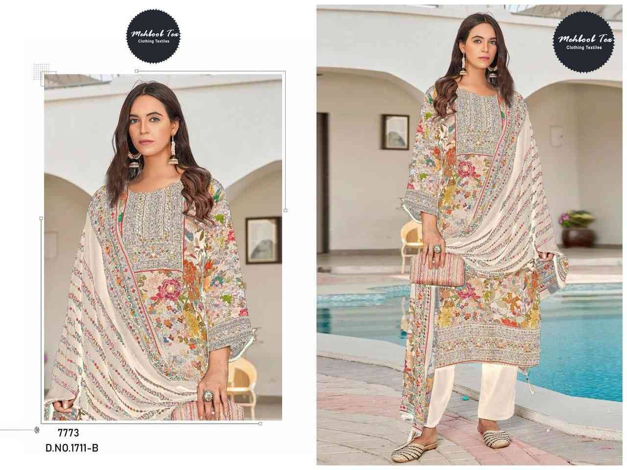 Mehboob Tex Hit Design 1711-B By Mehboob Tex Beautiful Pakistani Suits Stylish Fancy Colorful Party Wear & Occasional Wear Pure Viscose Muslin Dresses At Wholesale Price