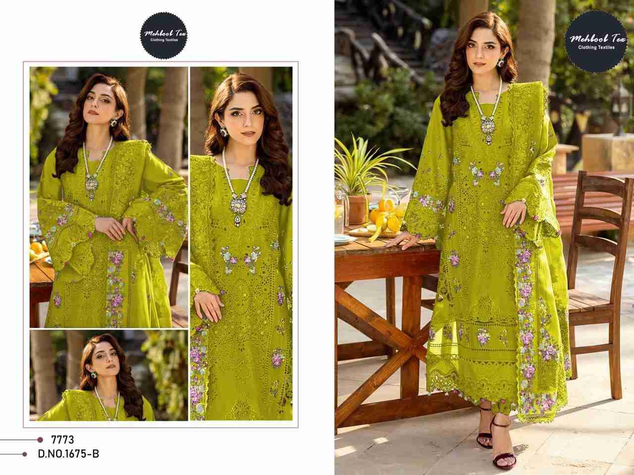Mehboob Tex Hit Design 1675-B By Mehboob Tex Beautiful Pakistani Suits Stylish Fancy Colorful Party Wear & Occasional Wear Pure Cotton Dresses At Wholesale Price