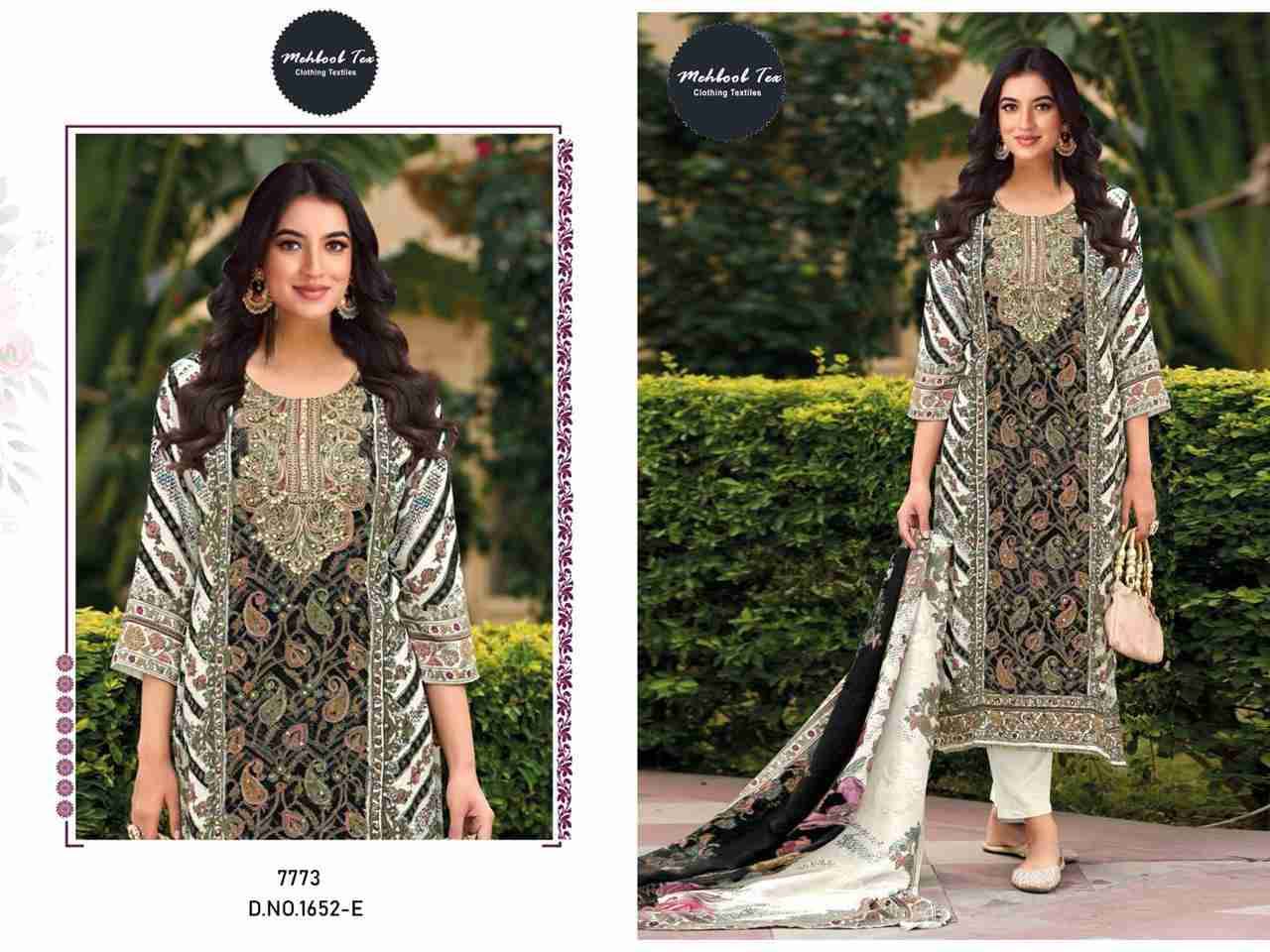 Mehboob Tex Hit Design 1652 Colours Vol-2 By Mehboob Tex 1652-D To 1652-E Series Beautiful Pakistani Suits Stylish Fancy Colorful Party Wear & Occasional Wear Pure Viscose Muslin Dresses At Wholesale Price