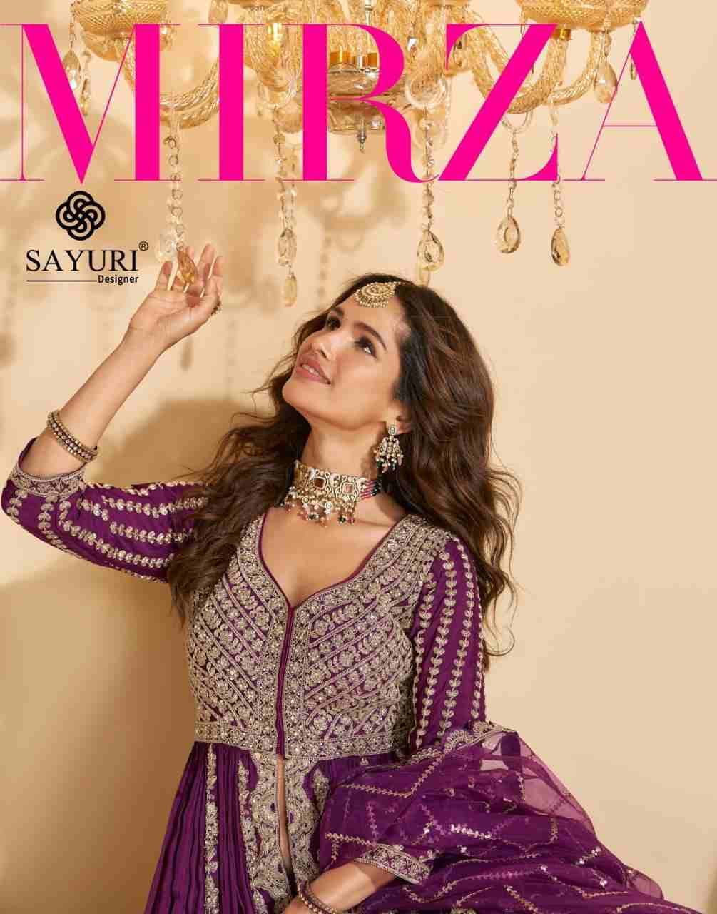 Mirza By Sayuri 5811-A To 5811-E Series Designer Festive Suits Beautiful Fancy Stylish Colorful Party Wear & Occasional Wear Chinnon Silk Embroidered Dresses At Wholesale Price