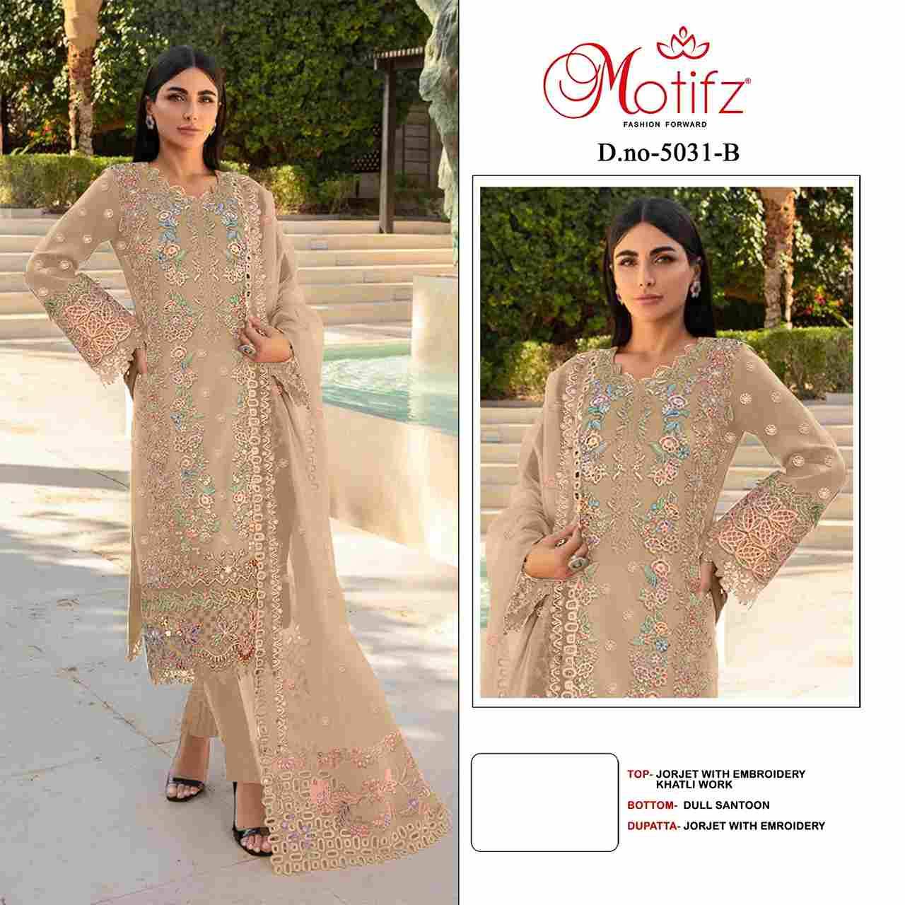Motifz Hit Design 5031 Colours By Motifz 5031-A To 5031-D Series Beautiful Pakistani Suits Colorful Stylish Fancy Casual Wear & Ethnic Wear Georgette Dresses At Wholesale Price