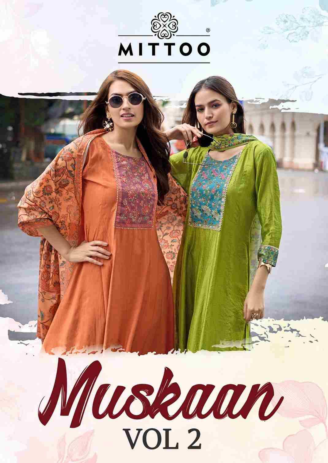 Muskaan Vol-2 By Mittoo 1017 To 1022 Series Designer Festive Suits Beautiful Stylish Fancy Colorful Party Wear & Occasional Wear Modal Silk Dresses At Wholesale Price