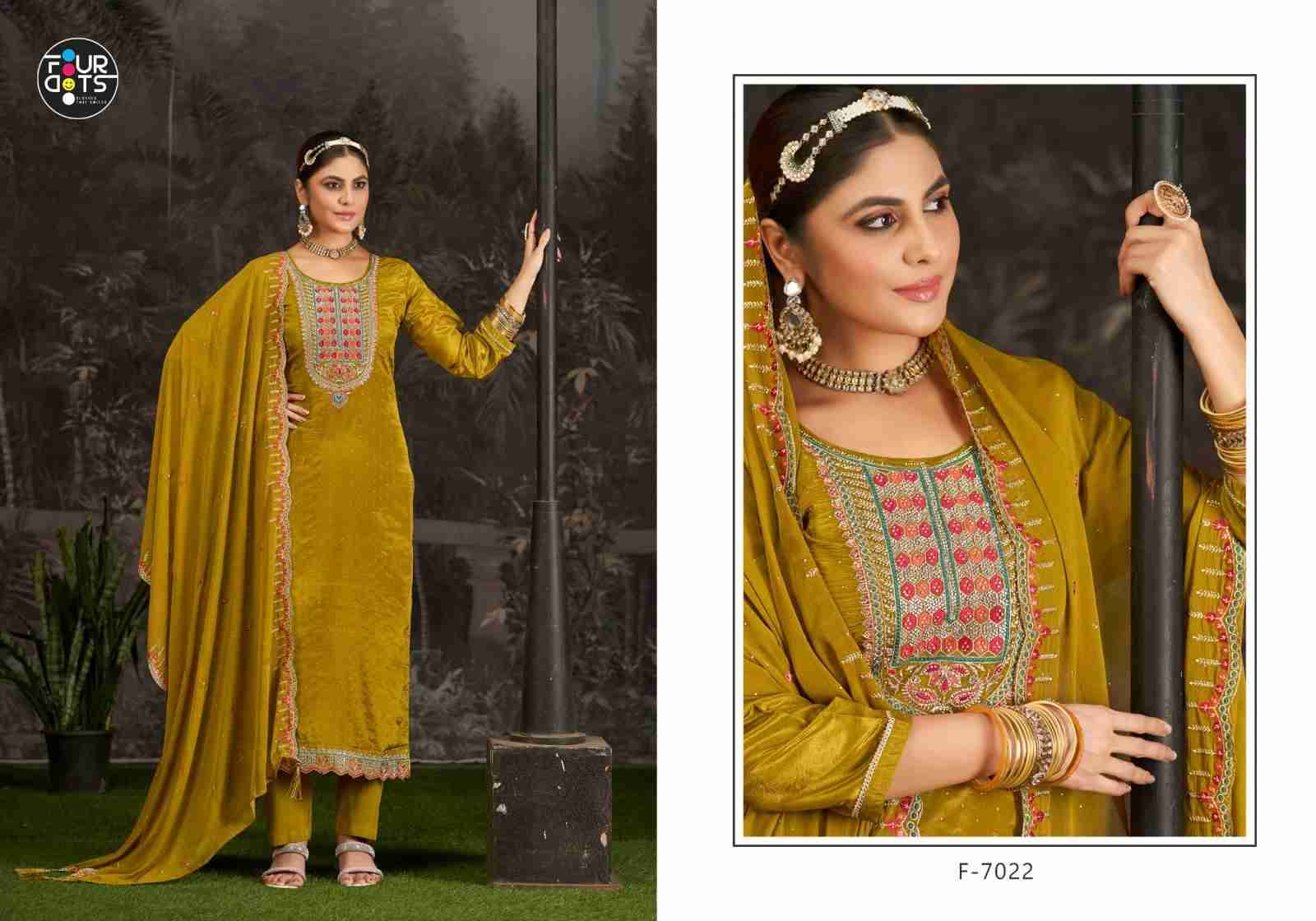 Manjali By Four Dots 7021 To 7024 Series Designer Stylish Fancy Colorful Beautiful Party Wear & Ethnic Wear Collection Organza Dresses At Wholesale Price