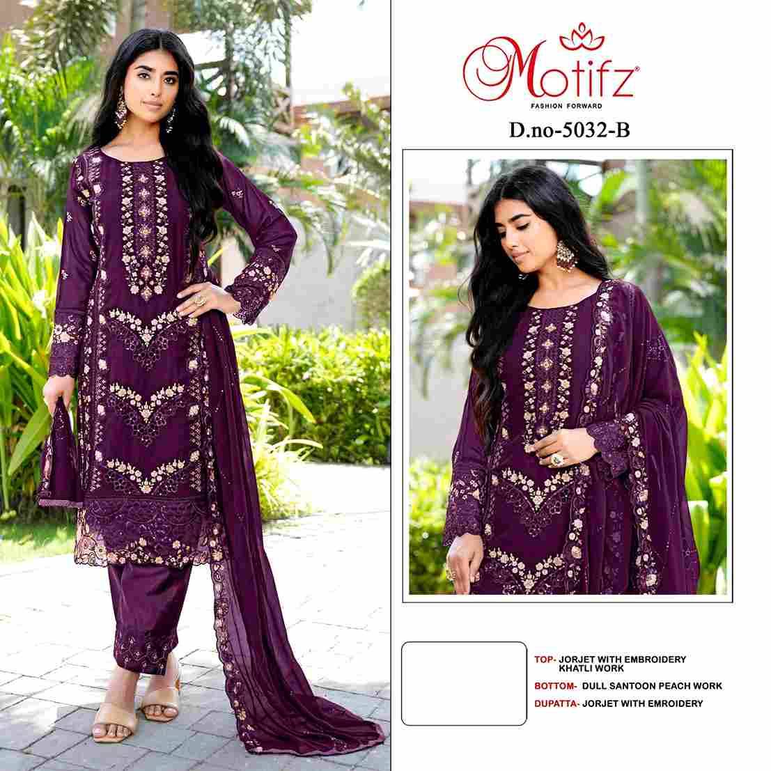Motifz Hit Design 5032 Colours By Motifz 5032-A To 5032-D Series Beautiful Pakistani Suits Colorful Stylish Fancy Casual Wear & Ethnic Wear Georgette Dresses At Wholesale Price
