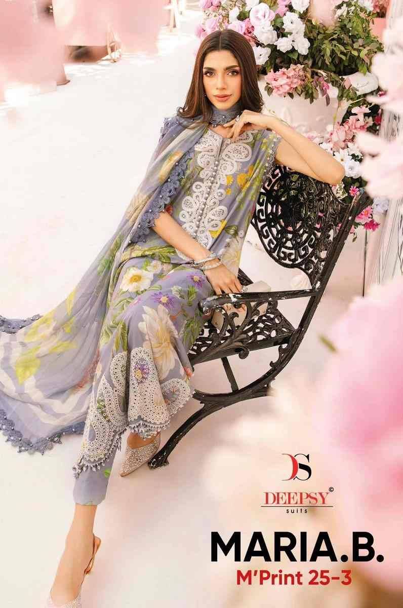Maria.B. Mprint-25 Vol-3 By Deepsy Suits 1361 To 1366 Series Pakistani Stylish Beautiful Colourful Printed & Embroidered Party Wear & Occasional Wear Pure Cotton Dresses At Wholesale Price