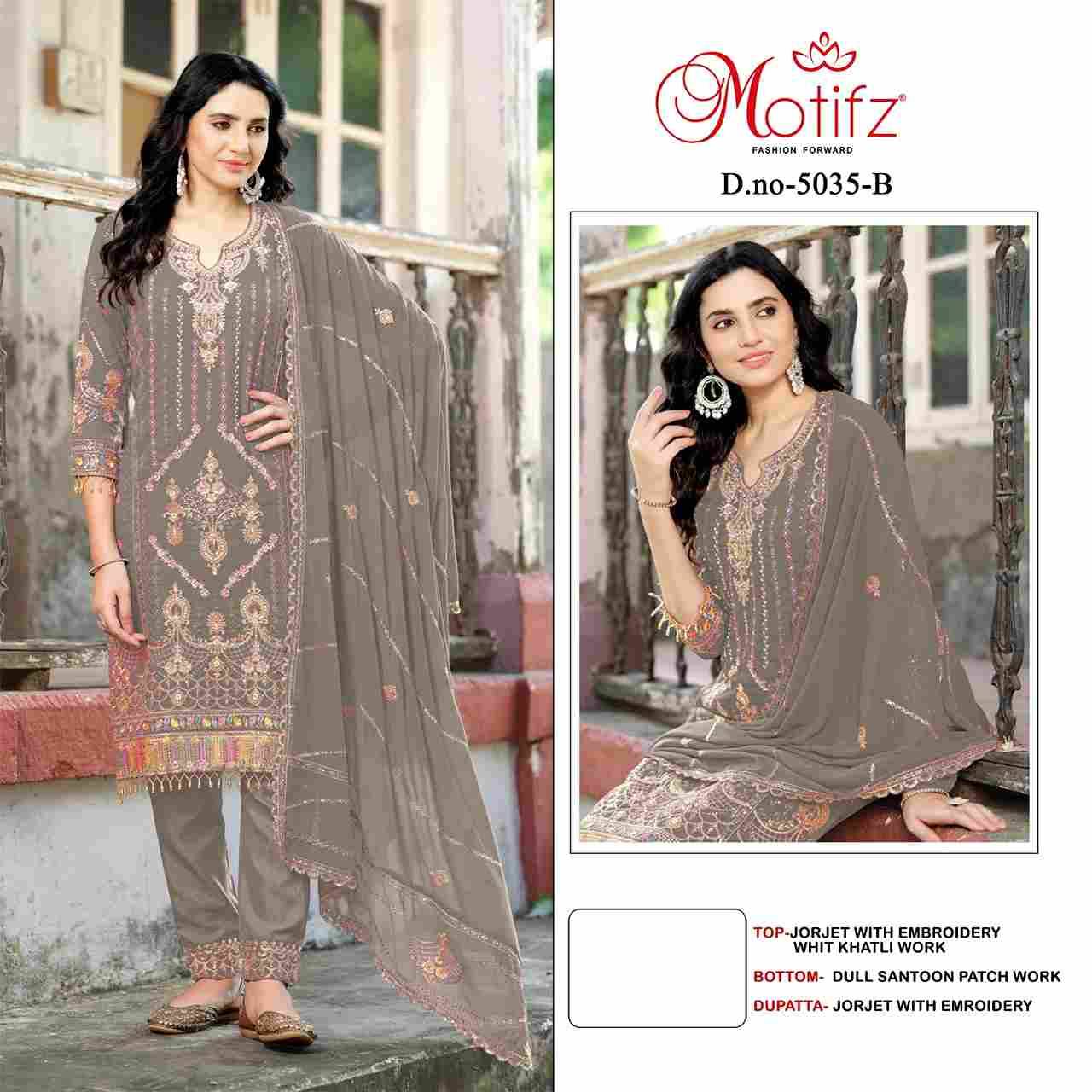 Motifz Hit Design 5035 Colours By Motifz 5035-A To 5035-D Series Beautiful Pakistani Suits Colorful Stylish Fancy Casual Wear & Ethnic Wear Georgette Dresses At Wholesale Price